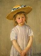 Mary Cassatt Child in a Straw Hat oil on canvas